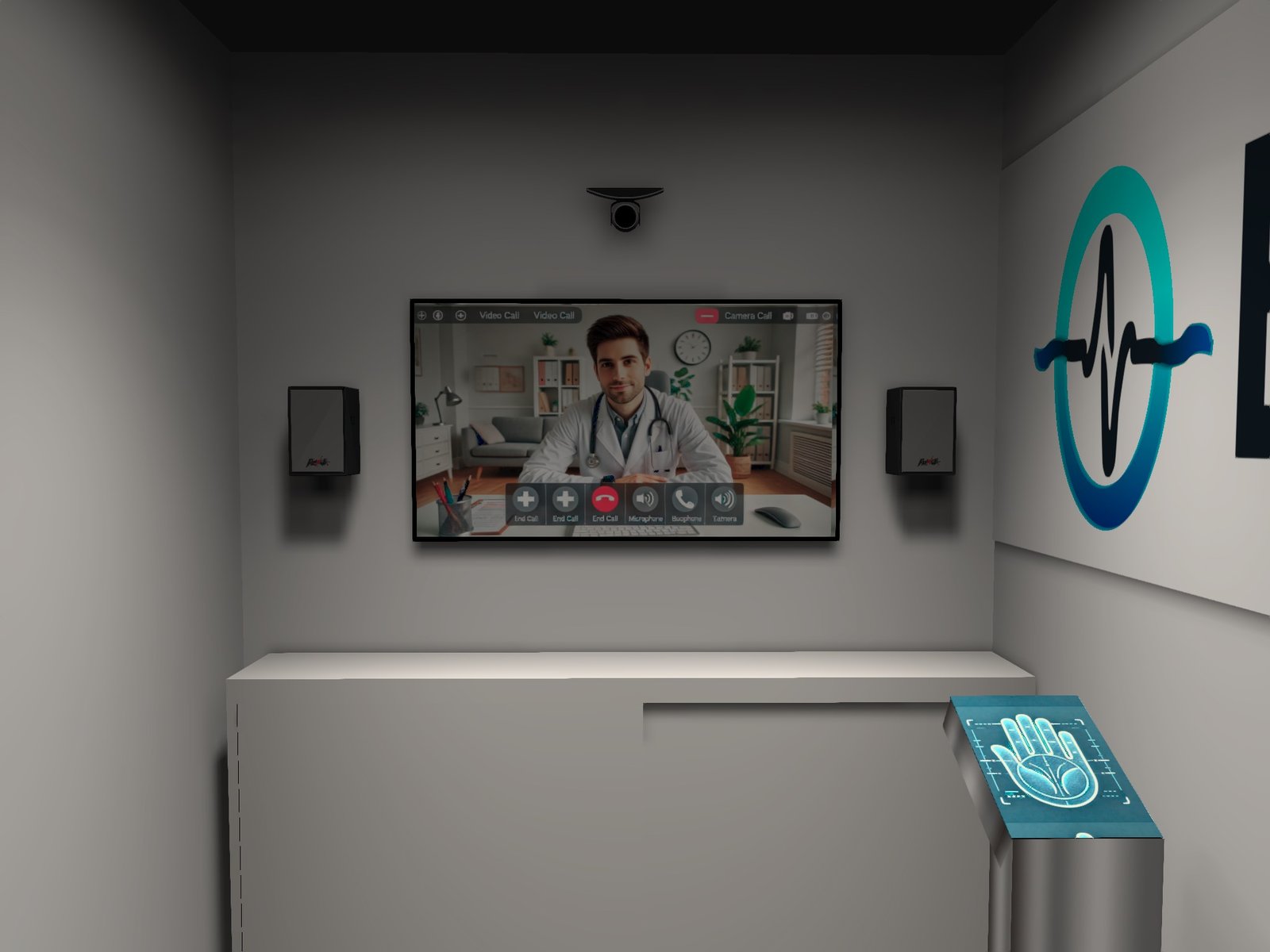 Cabina de Telemedicina BinD - Panel de control